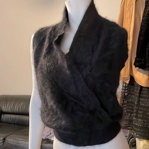 Kasper for JL Sport Designer Angora vest sleeveless size M ribbed waist Vintage